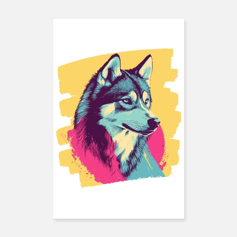 Husky Poster 20x30 cm