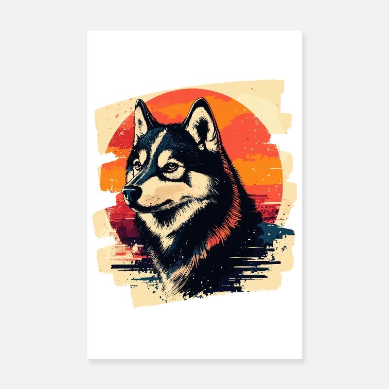 Husky Poster 20x30 cm