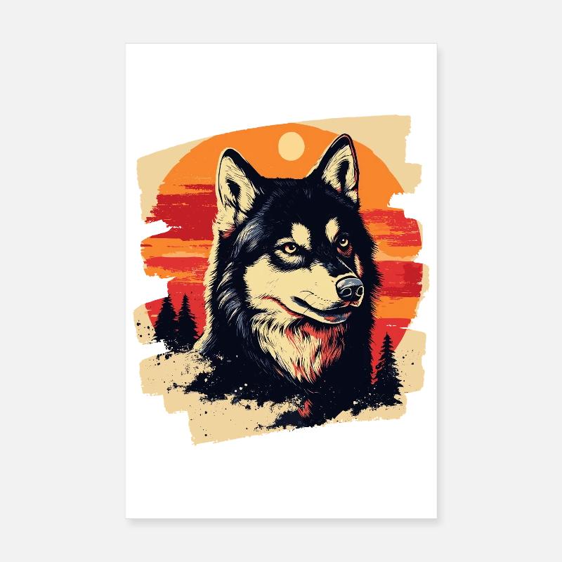 Husky Poster 20x30 cm