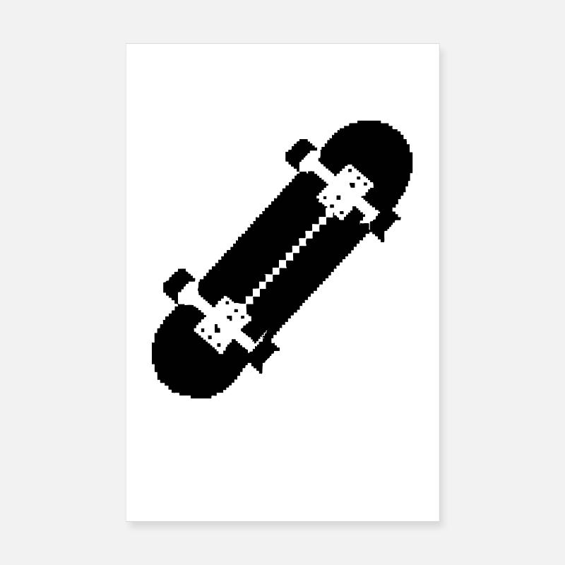 Planche à roulettes Pixel Poster 20 x 30 cm