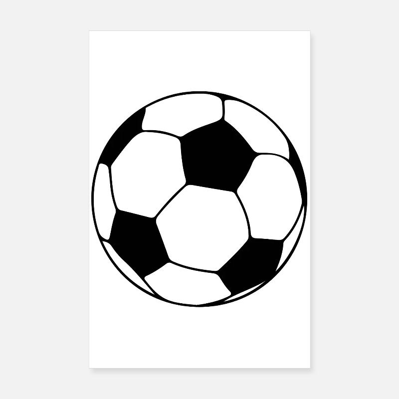 Conception classique du ballon de football Poster 20 x 30 cm