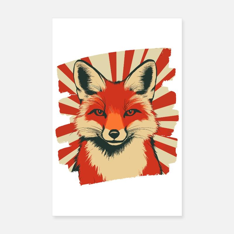 Fuchs Retro Poster 20x30 cm