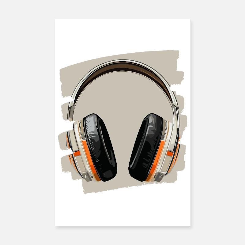 Kopfhörer Poster 20x30 cm