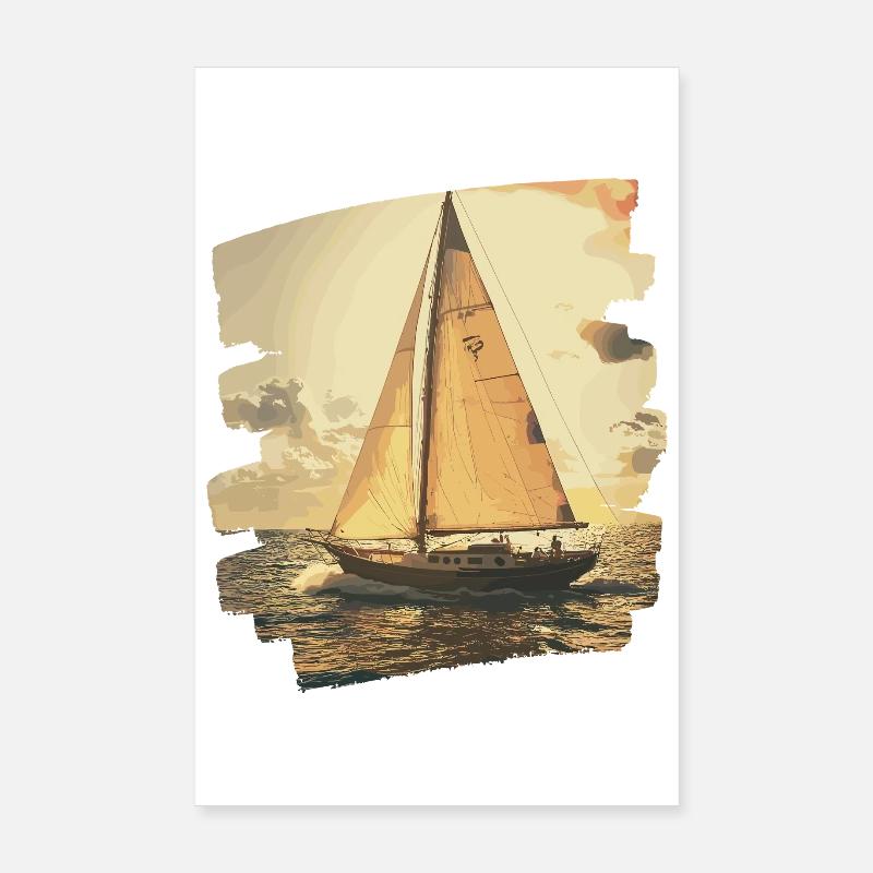 Segelboot Poster 20x30 cm