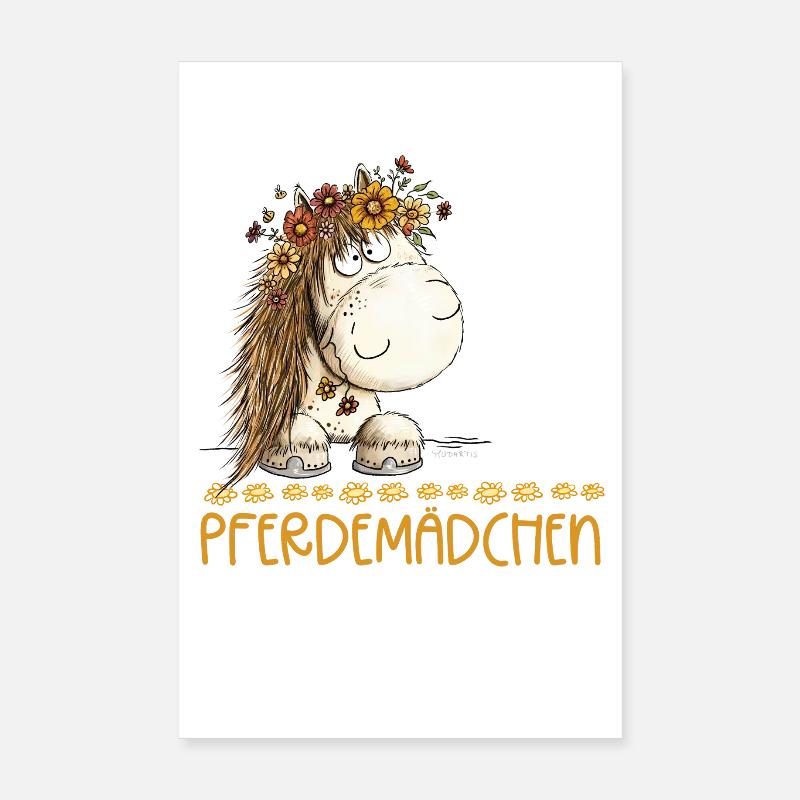 Pferdemädchen Spruch Mit Süßem Pferd Poster 20x30 cm