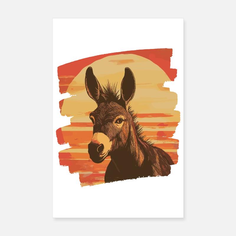 Âne Poster 20 x 30 cm