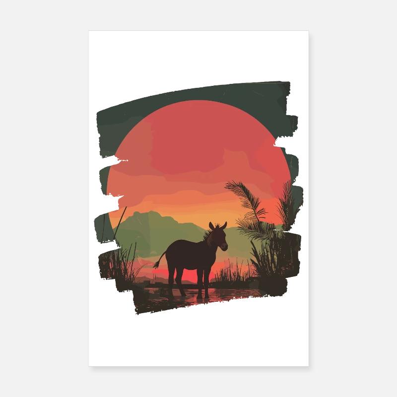 Âne Poster 20 x 30 cm