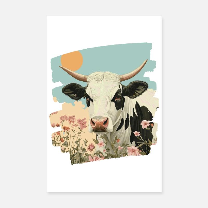 Kuh Bauer Poster 20x30 cm