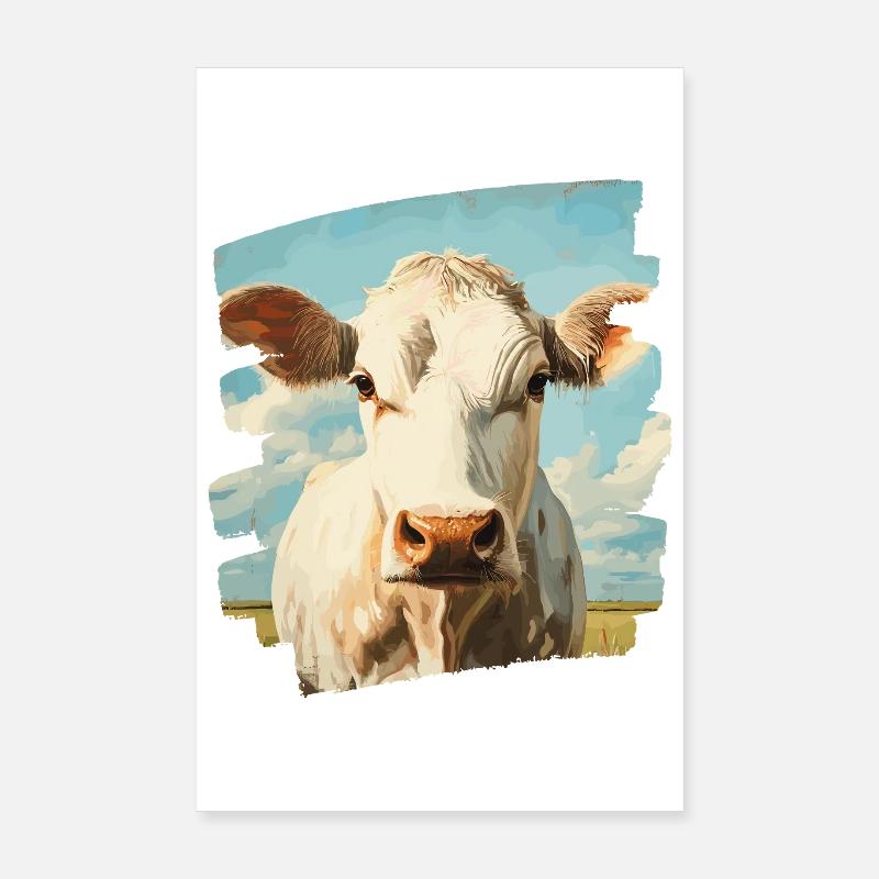 Kuh Bauer Poster 20x30 cm
