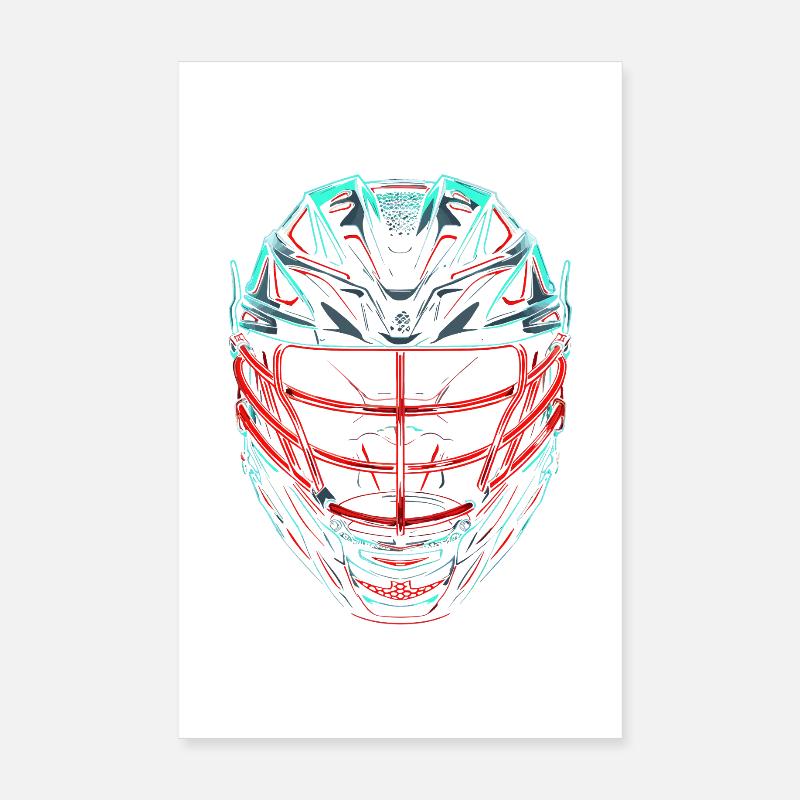 Casque de crosse Retrowave Poster 20 x 30 cm