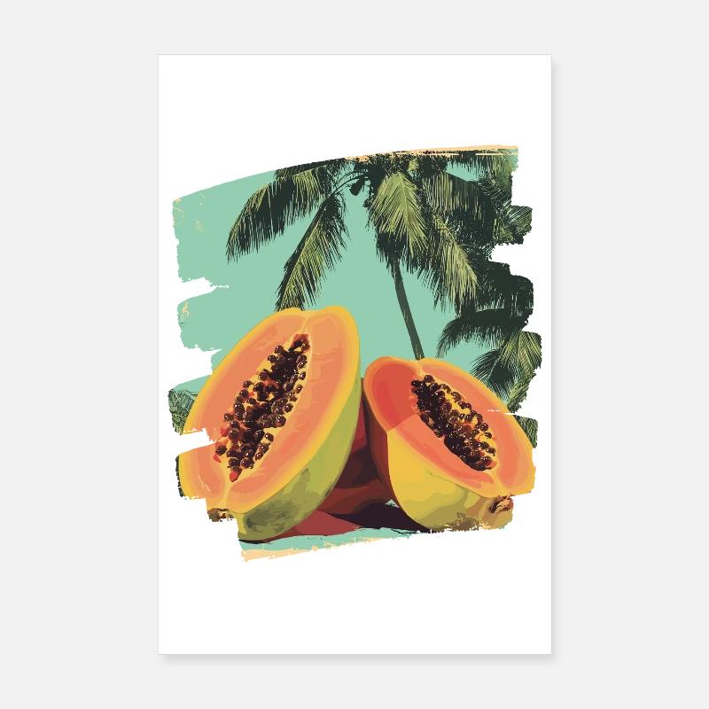 Papaya Poster 8" x 12" (20x30 cm)