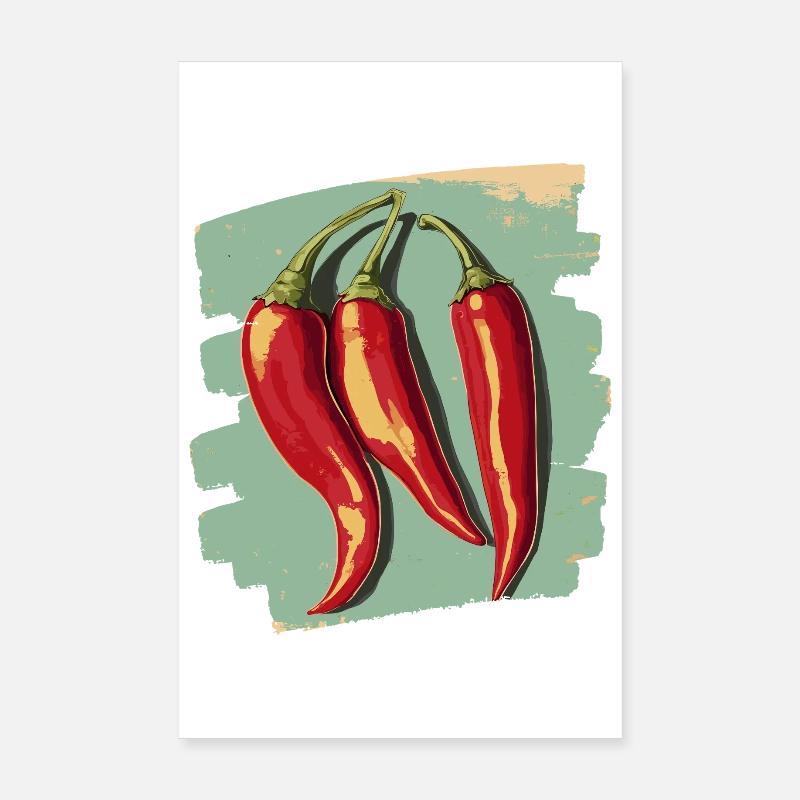 Chili Poster 20x30 cm