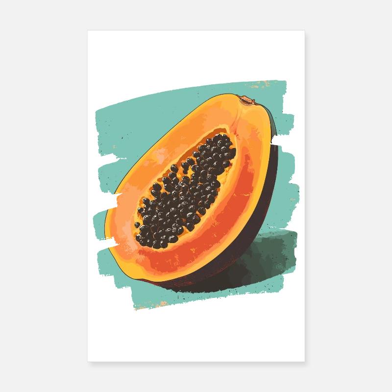 Papaya Poster 8" x 12" (20x30 cm)