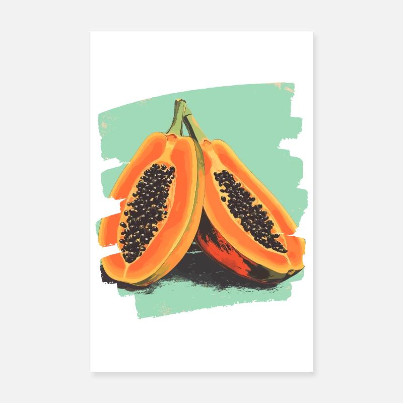 Papaya Poster 8" x 12" (20x30 cm)