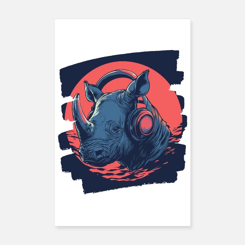 Rhinocéros Poster 20 x 30 cm