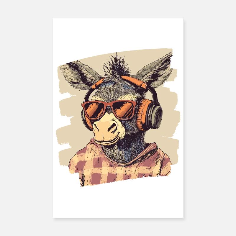 Âne Poster 20 x 30 cm