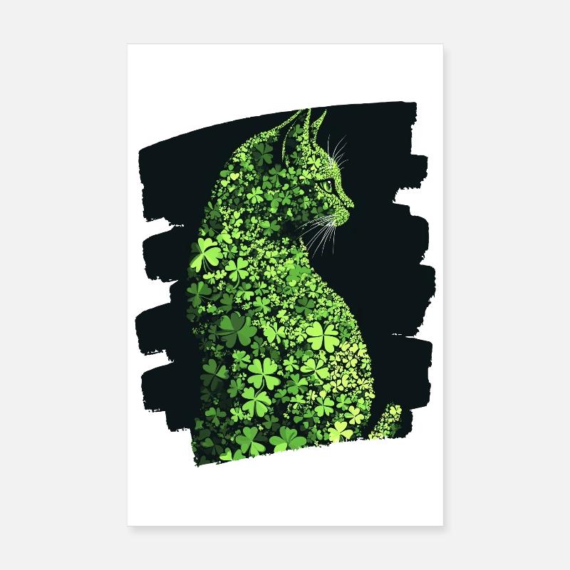 St. Patricks day Katze Poster 20x30 cm