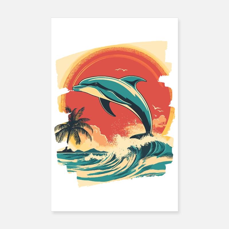Dauphin Poster 20 x 30 cm