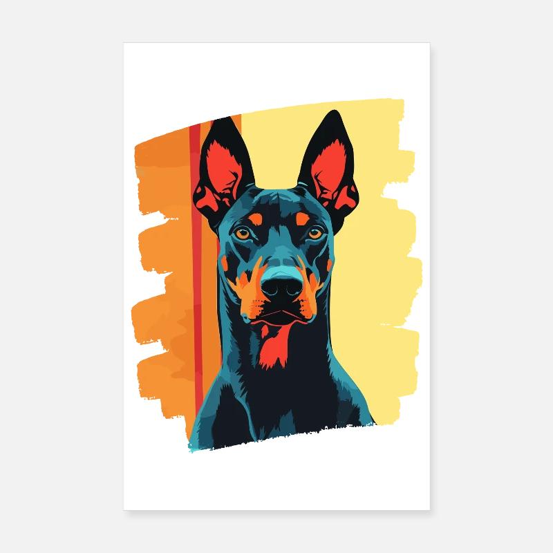 Doberman Poster 8" x 12" (20x30 cm)