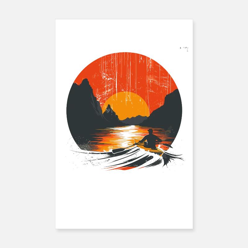 Graphismes d’aviron Poster 20 x 30 cm