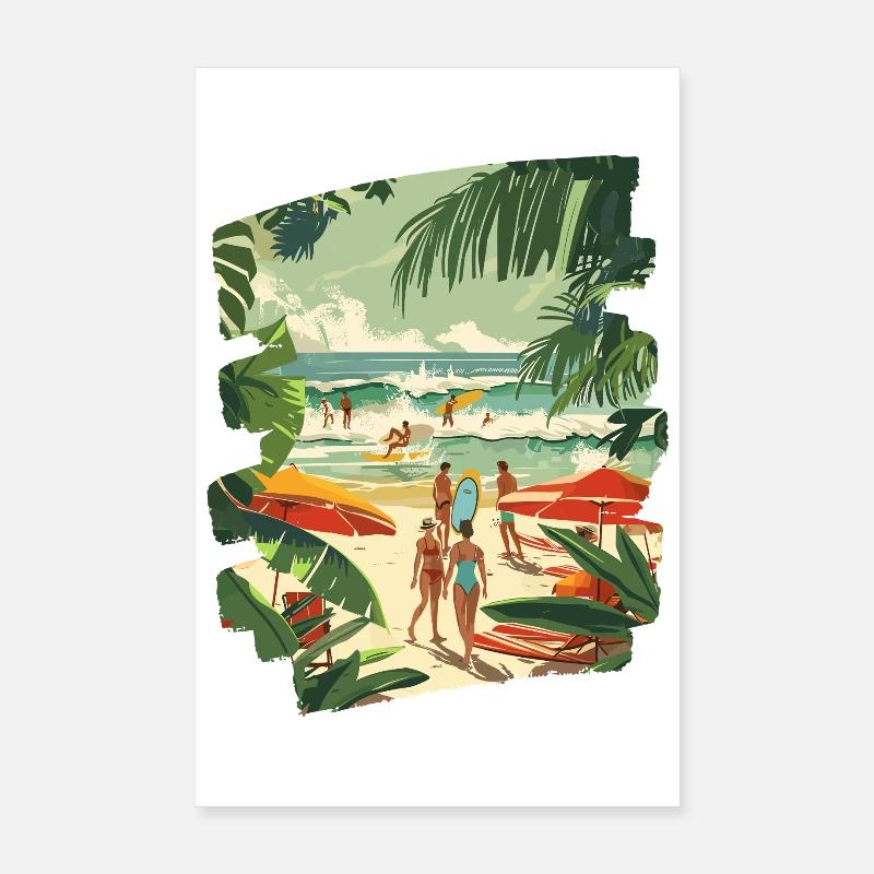 Surfeur Poster 20 x 30 cm