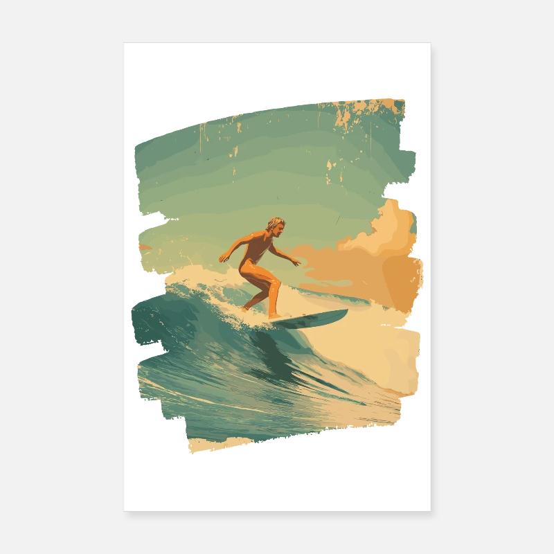Surfeur Poster 20 x 30 cm