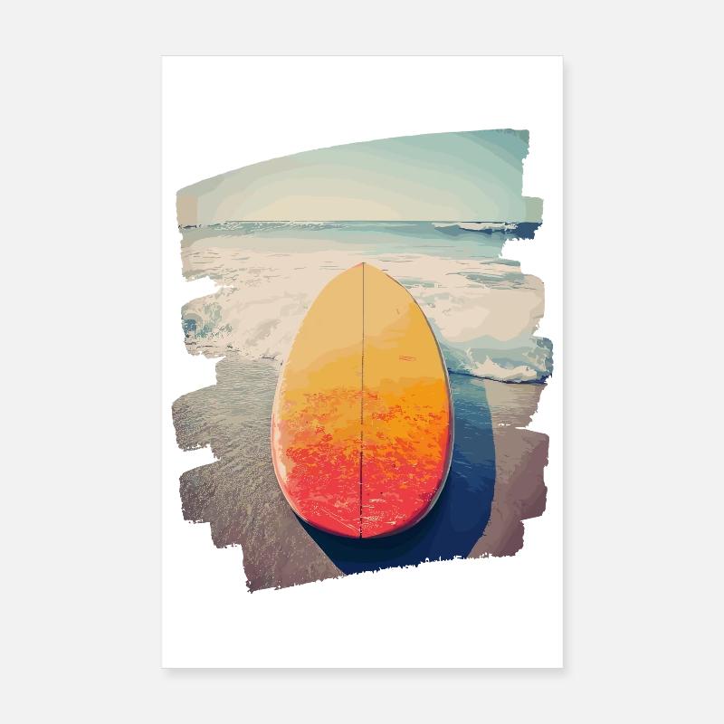 Surfboard Poster 8" x 12" (20x30 cm)