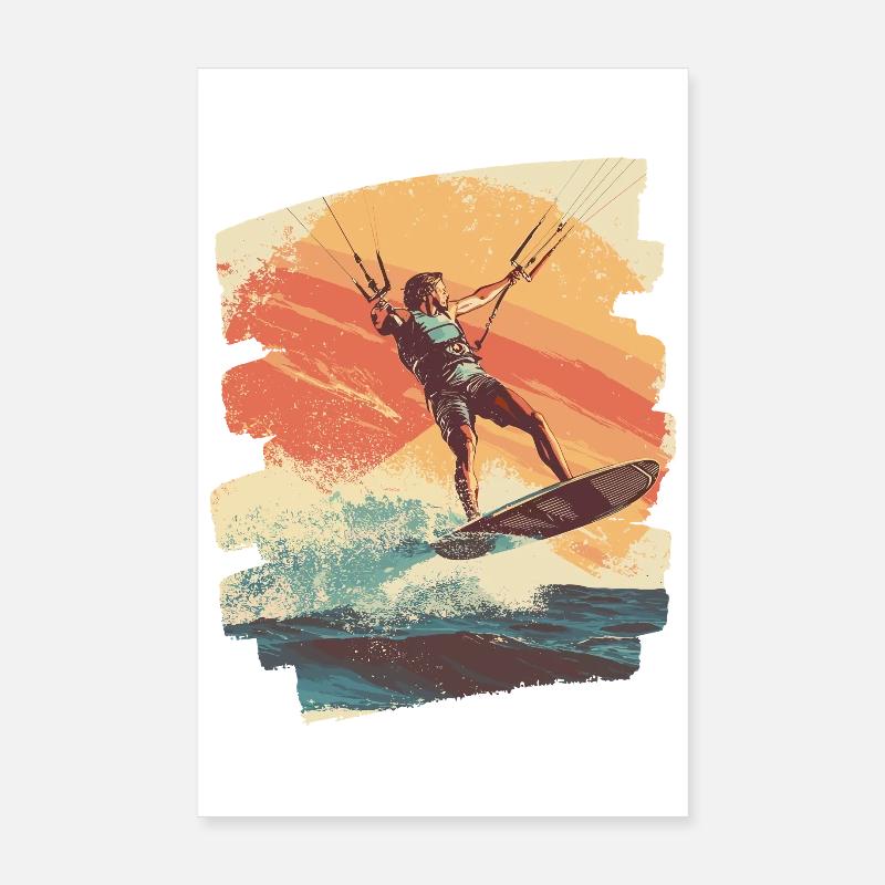 Kitesurfer Poster 20x30 cm