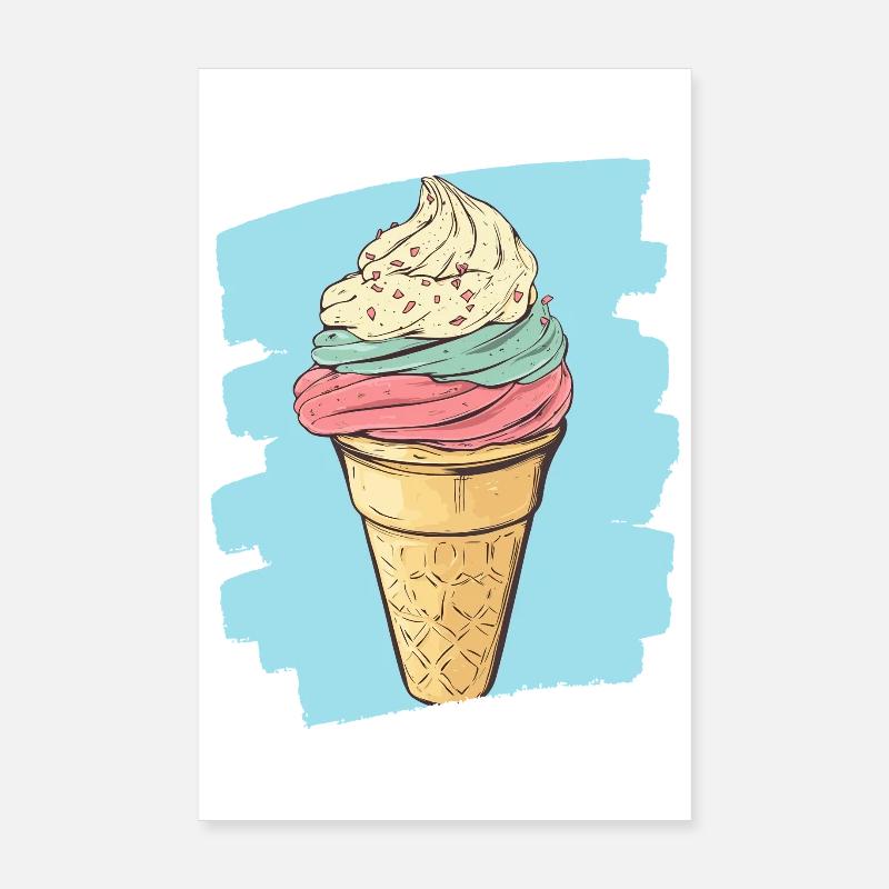 Eiscreme Eis Poster 20x30 cm