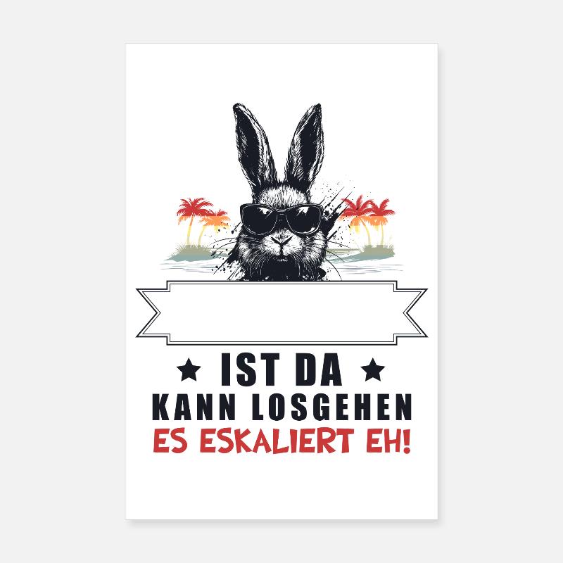 It's escalating anyway! Bunny Retro Personalizable Name Poster 8" x 12" (20x30 cm)