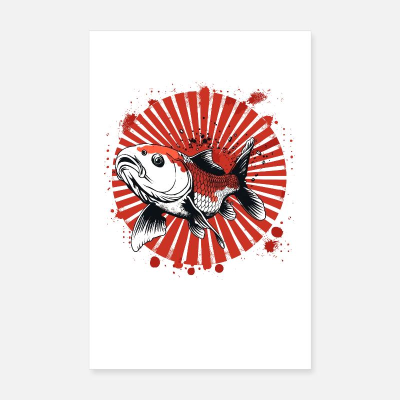 Graffiti de poisson Poster 20 x 30 cm