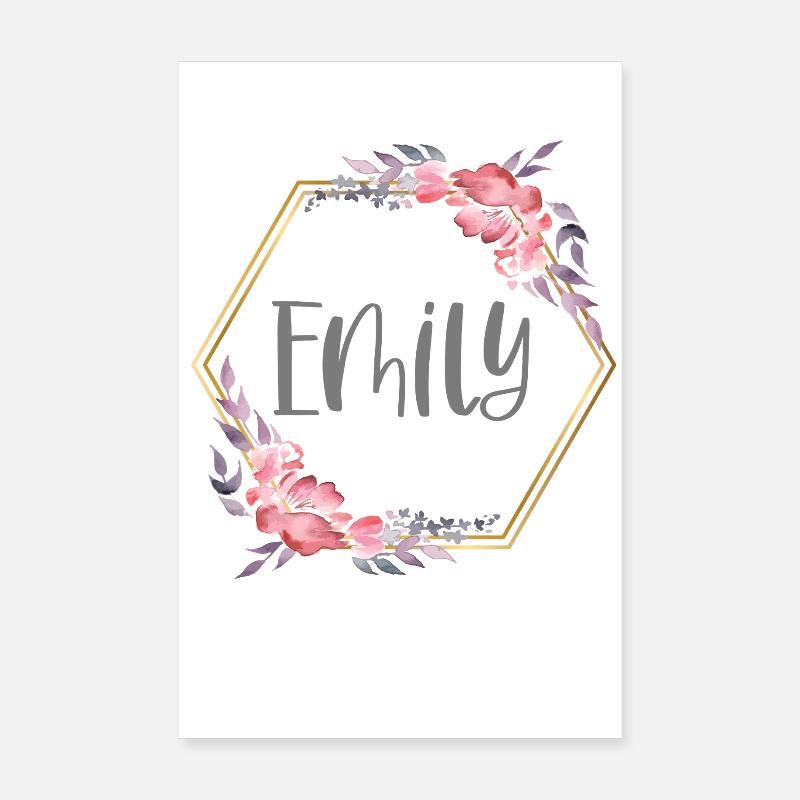 Emily Mädchen Name personalisiertes Geschenk Poster 20x30 cm