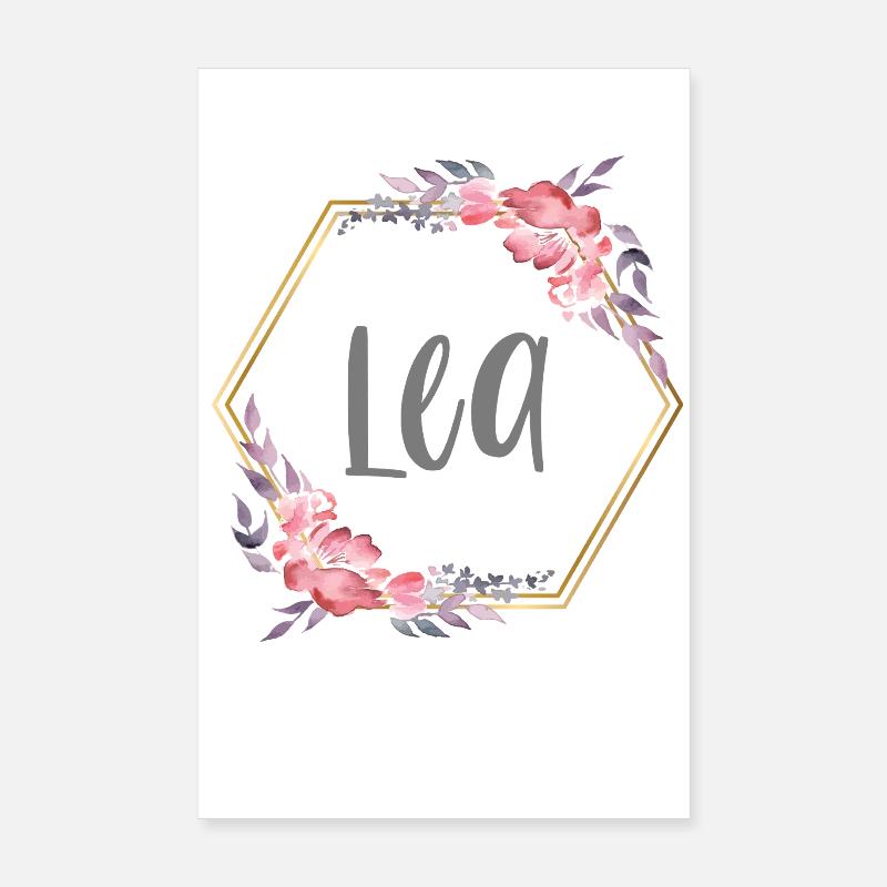 Lea Mädchen Name personalisiertes Geschenk Poster 20x30 cm