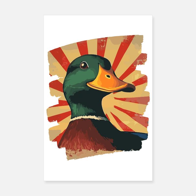 ferme de canards Poster 20 x 30 cm