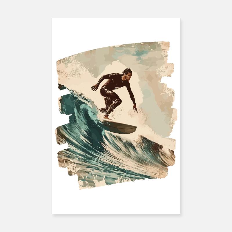 Surfeur Poster 20 x 30 cm