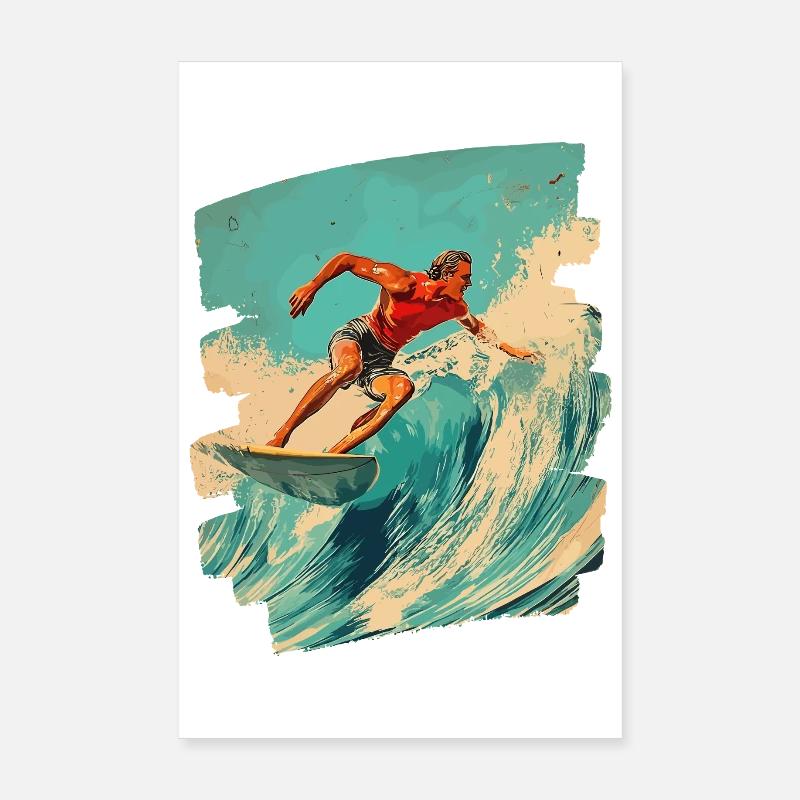 Surfer Poster 20x30 cm