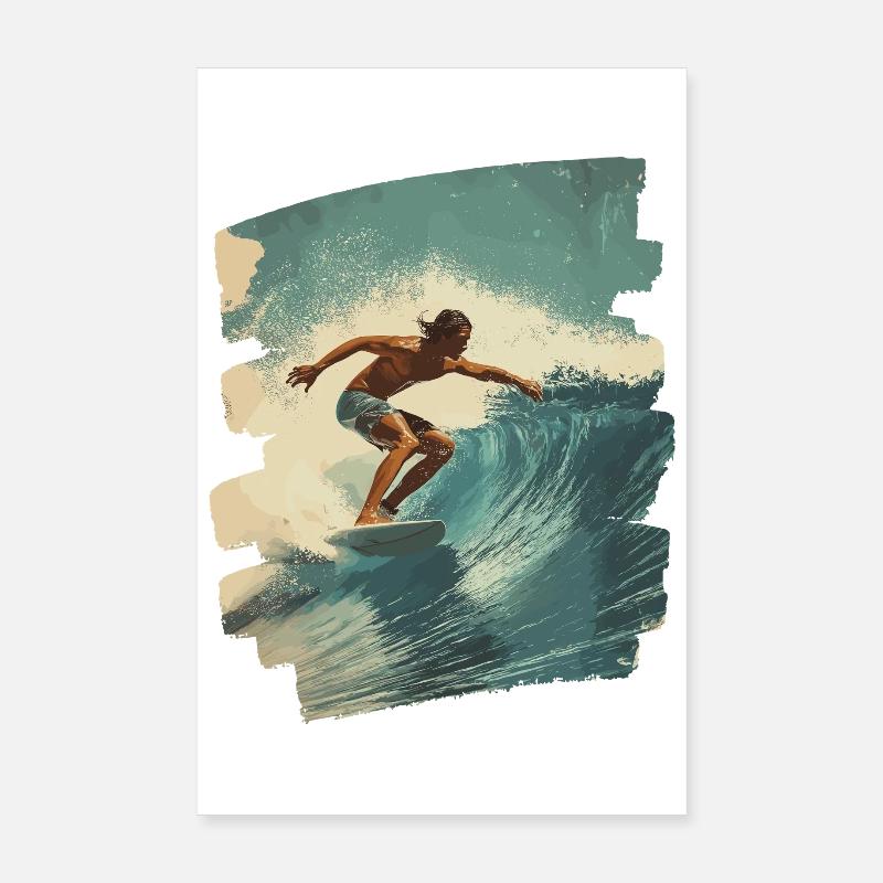 Surfer Poster 20x30 cm