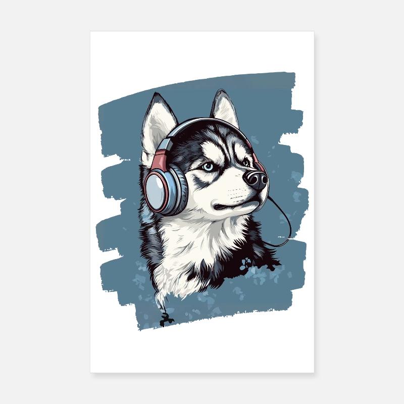 Husky Poster 20x30 cm