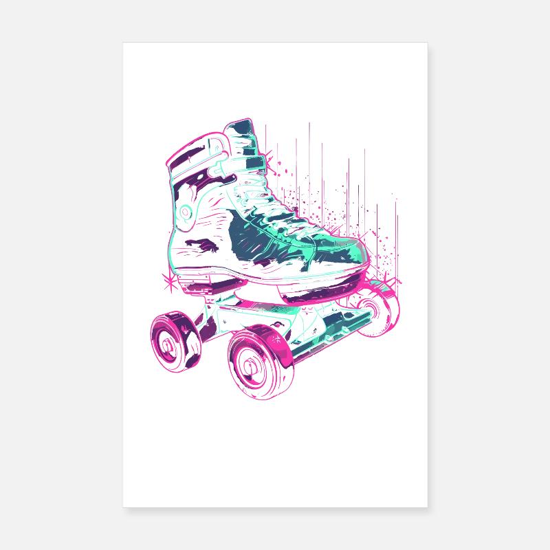 Rollschuhe Steampunk Poster 20x30 cm