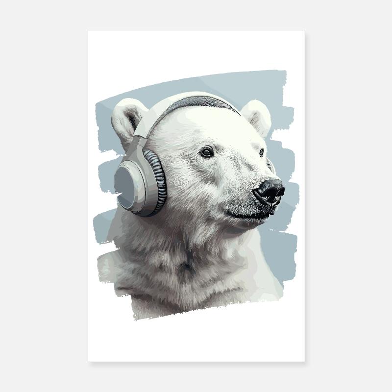 Ours blanc Poster 20 x 30 cm