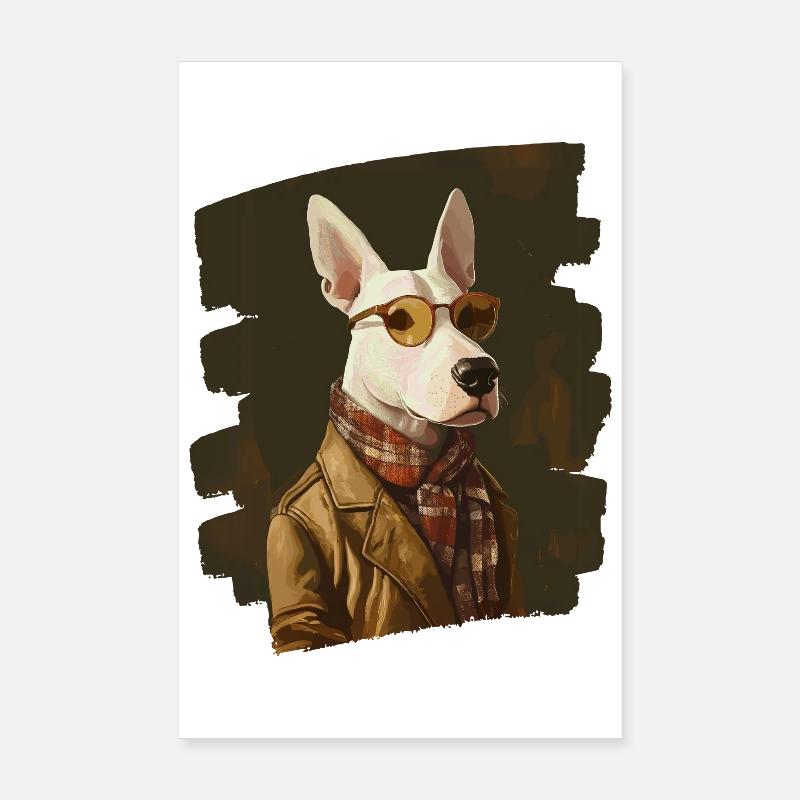 Bull Terrier Chien de combat Poster 20 x 30 cm