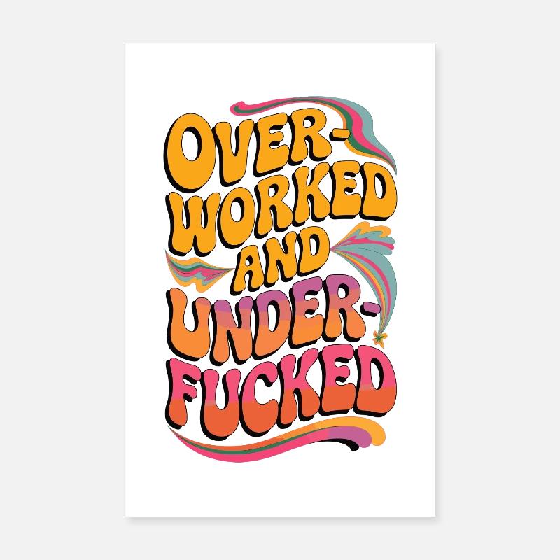 Psychedelisch überarbeitet und gefickt komisches Design Poster 20x30 cm