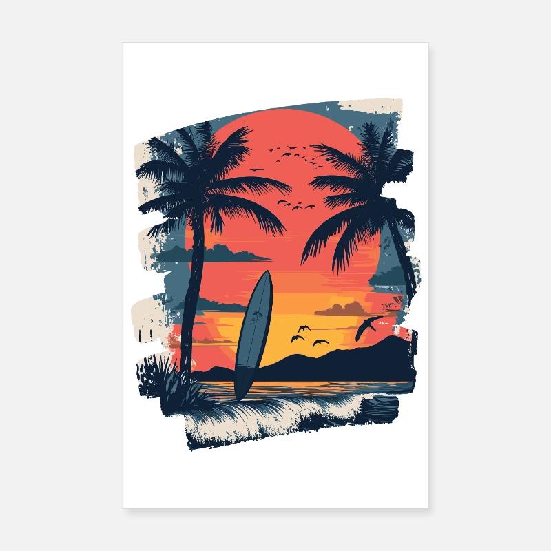 Hawaii Beach Poster 8" x 12" (20x30 cm)