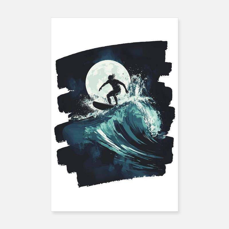 Surfeur Surf Planche de surf Surf Poster 20 x 30 cm