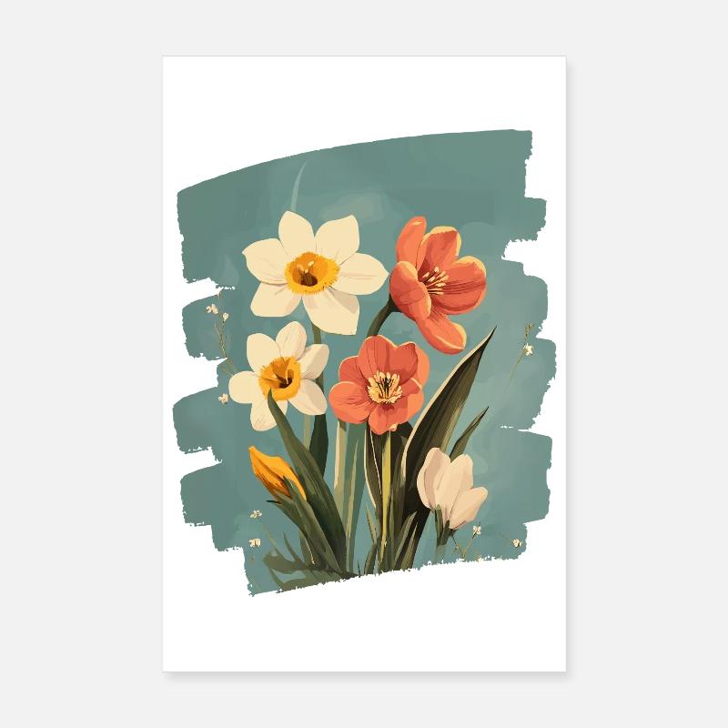 Printemps Printemps Début Fleur Fleurs Poster 20 x 30 cm
