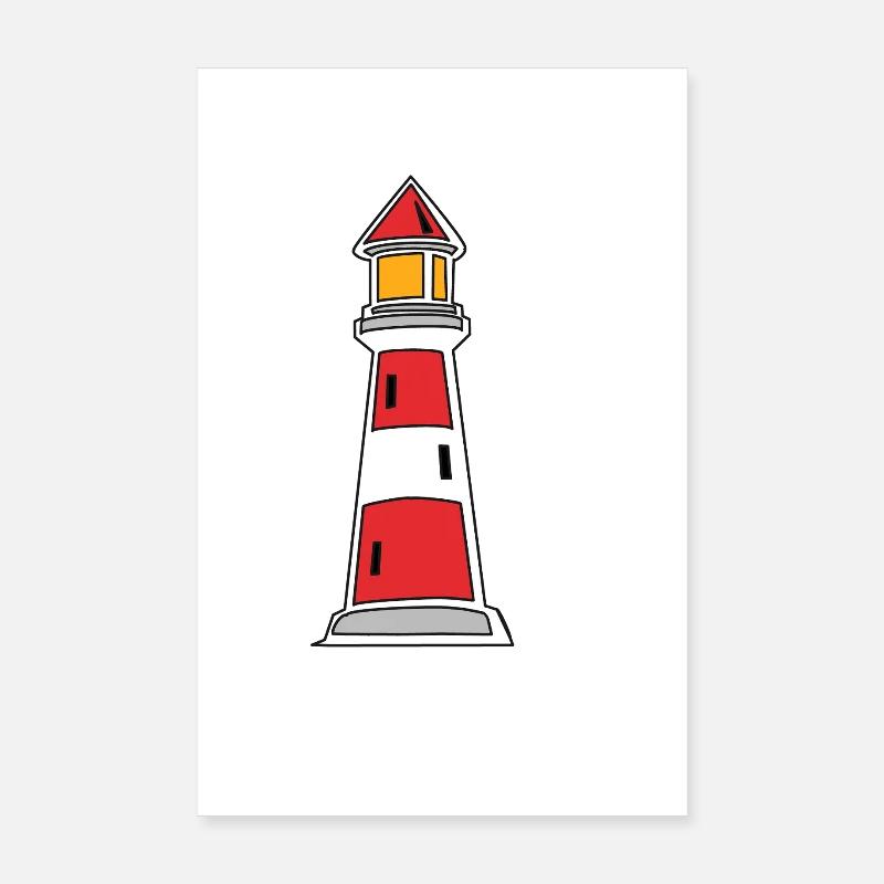 Leuchtturm See Küste maritim Poster 20x30 cm