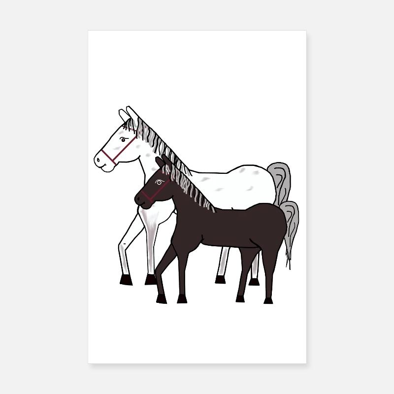 Cheval Cheval Poney Poster 20 x 30 cm