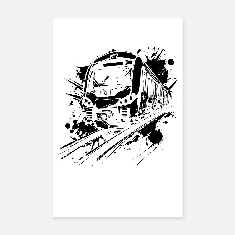 Railway Paint Blobs Poster 8" x 12" (20x30 cm)
