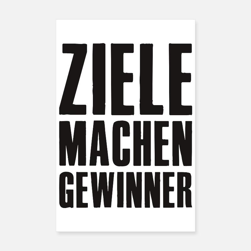 Ziele machen Gewinner Gründer Unternehmer Startup Poster 20x30 cm