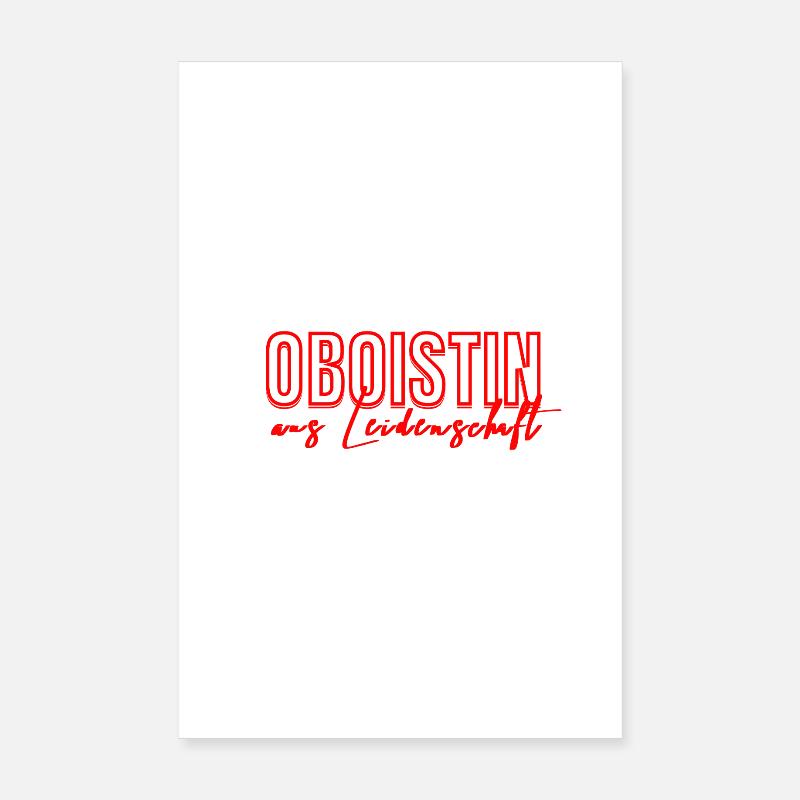 Oboistin Aus Leidenschaft Oboe Statement Poster 20x30 cm